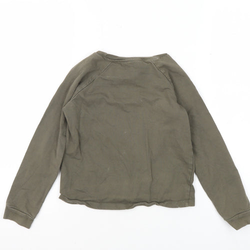 DKNY Girls Green Long Sleeve T-Shirt - Size 10 Years