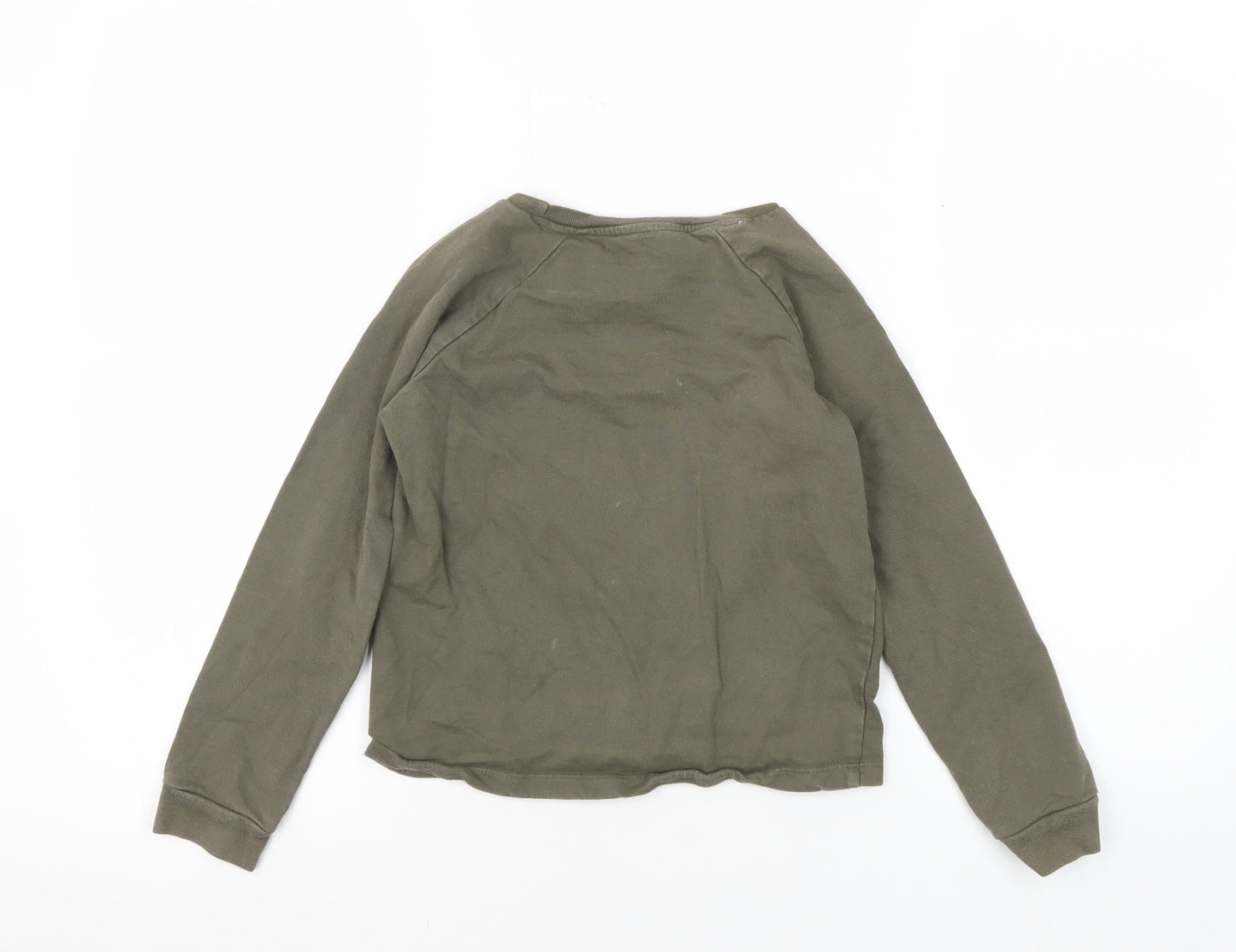 DKNY Girls Green Long Sleeve T-Shirt - Size 10 Years