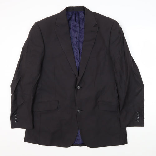 Daniel Hechter Men's Black Blazer 42 Regular Business Formal