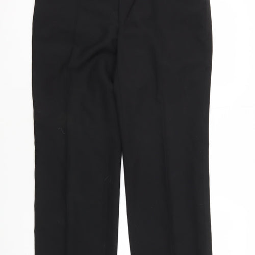 Turo Men's Black Formal Trousers, Size 34, Regular Fit
