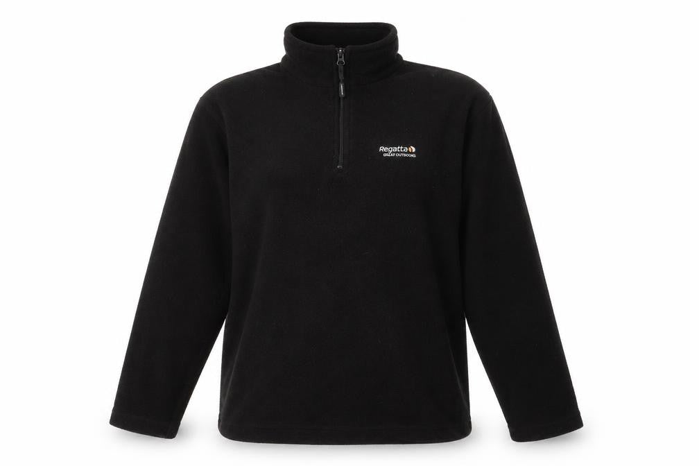 Regatta Women's Black Fleece Sweater, Size 12, 1/4 Zip