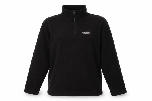 Front view of Regatta Women's Black Fleece Sweater, size 12, 1/4 Zip