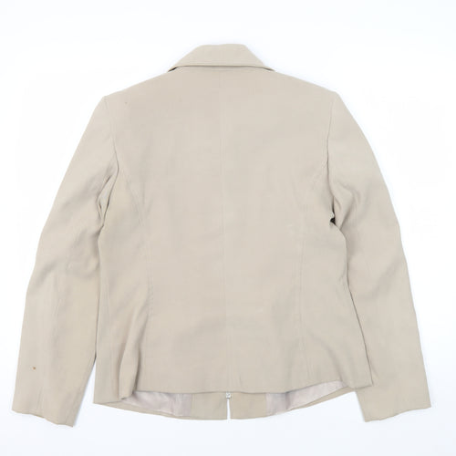 Bm Women's Beige Mid-Length Jacket, Size 12 - Stylish & Versatile