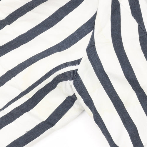 Stella Women's White Striped Blazer - Size L - Classic Style