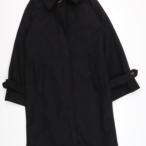 Boohoo Women's Black Cape Coat in Size 8