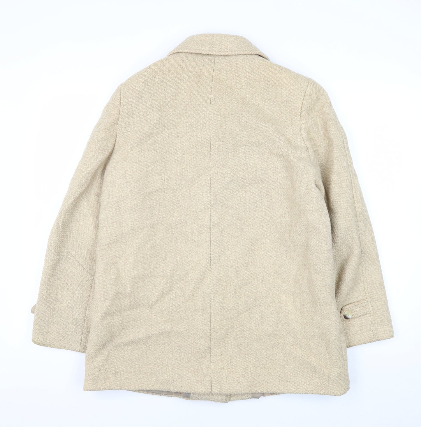 St Michael Women's Beige Wool Coat Size 14