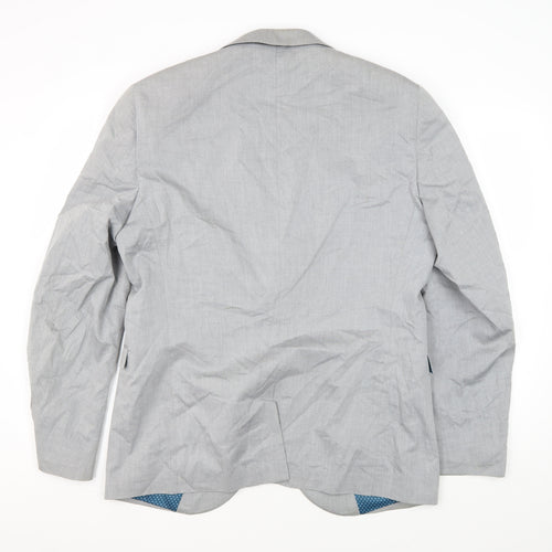 Next Men's Grey Blazer, 42R, Single-Breasted