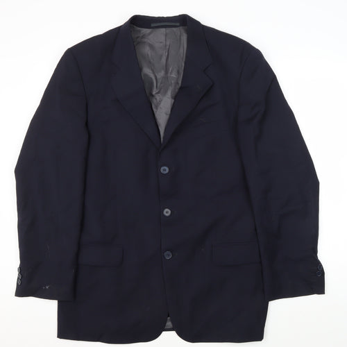 Brook Taverner Men's Blue 40 Regular Fit Blazer