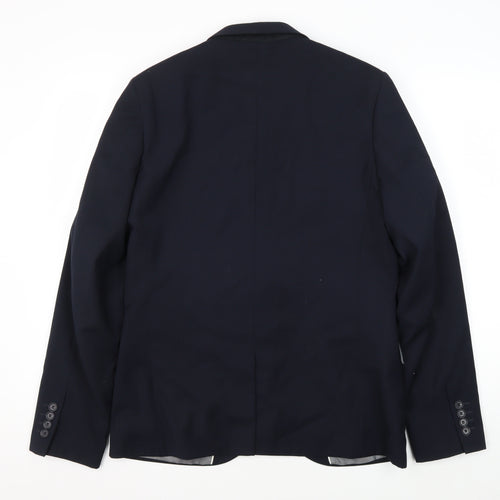 Topman Men's Blue Slim Blazer Size 40