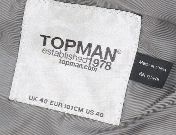 Topman Men's Blue Slim Blazer Size 40