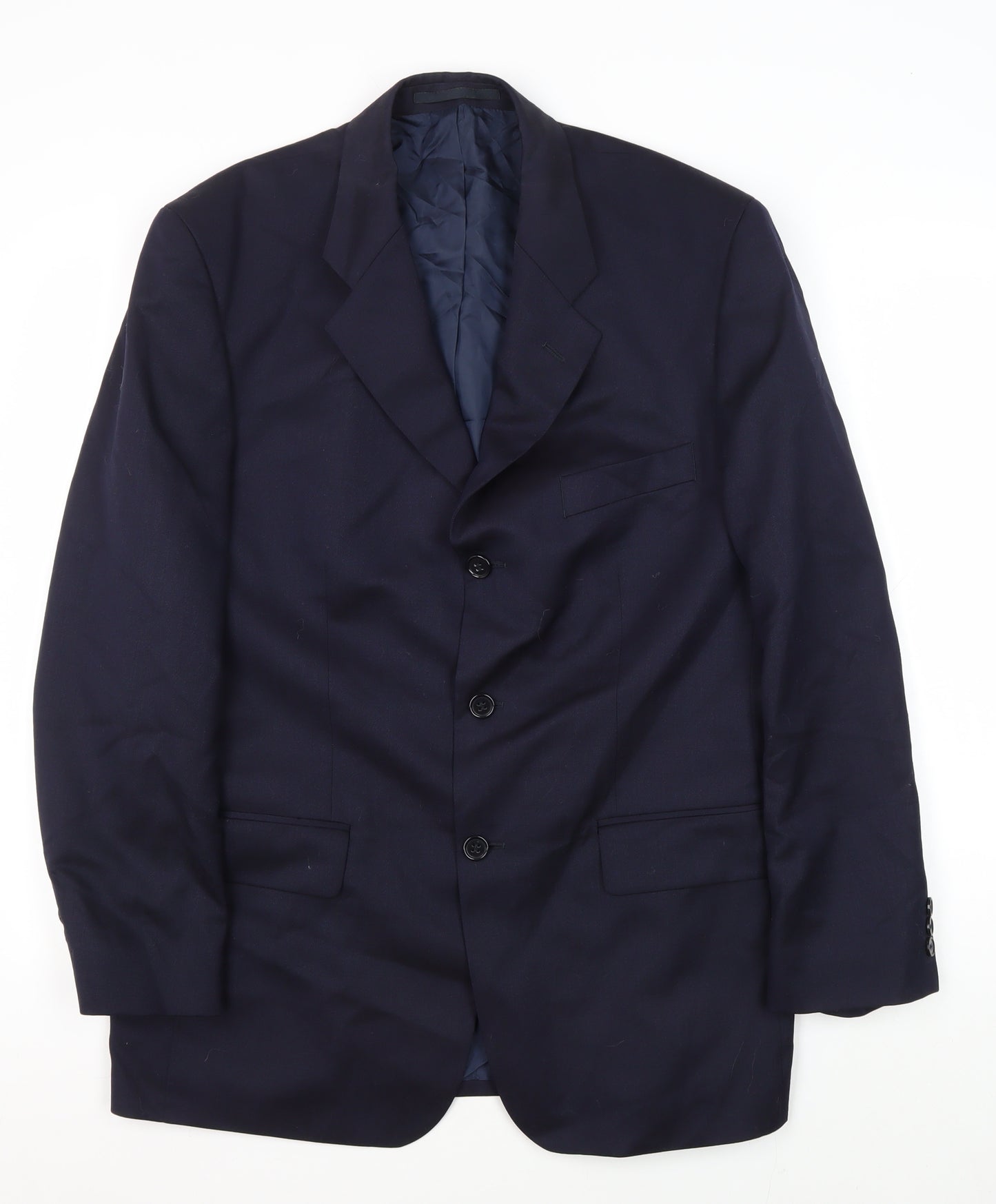 James Barry Men's Blue Wool Blazer 40 Short Jacket