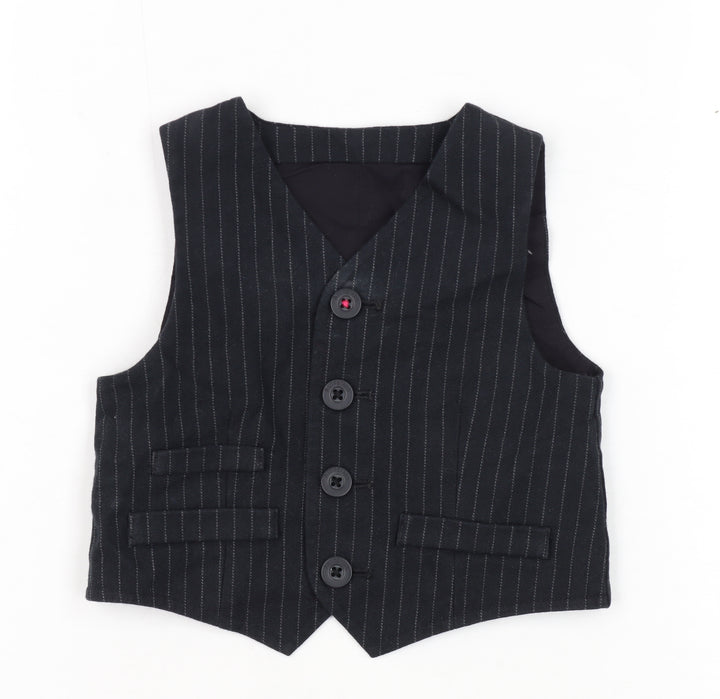Marks and Spencer Unisex Baby Grey Pinstripe Waistcoat 3-6M
