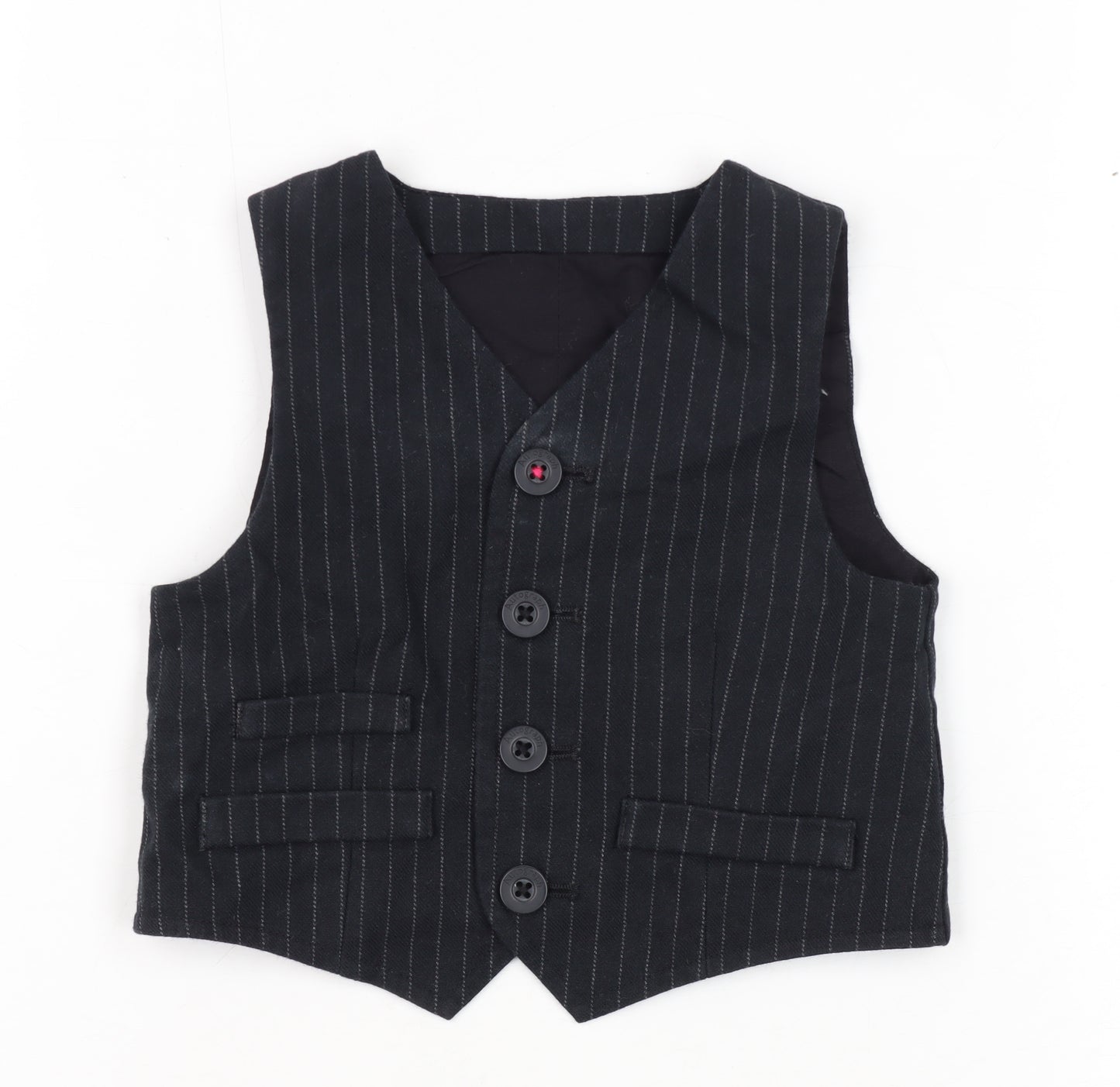 Marks and Spencer Unisex Baby Grey Pinstripe Waistcoat 3-6M