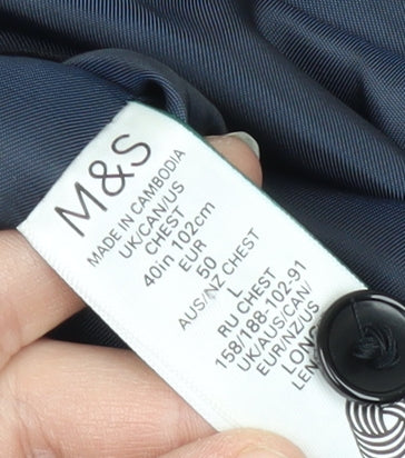 Marks and Spencer Men's Blue Suit Waistcoat 40L