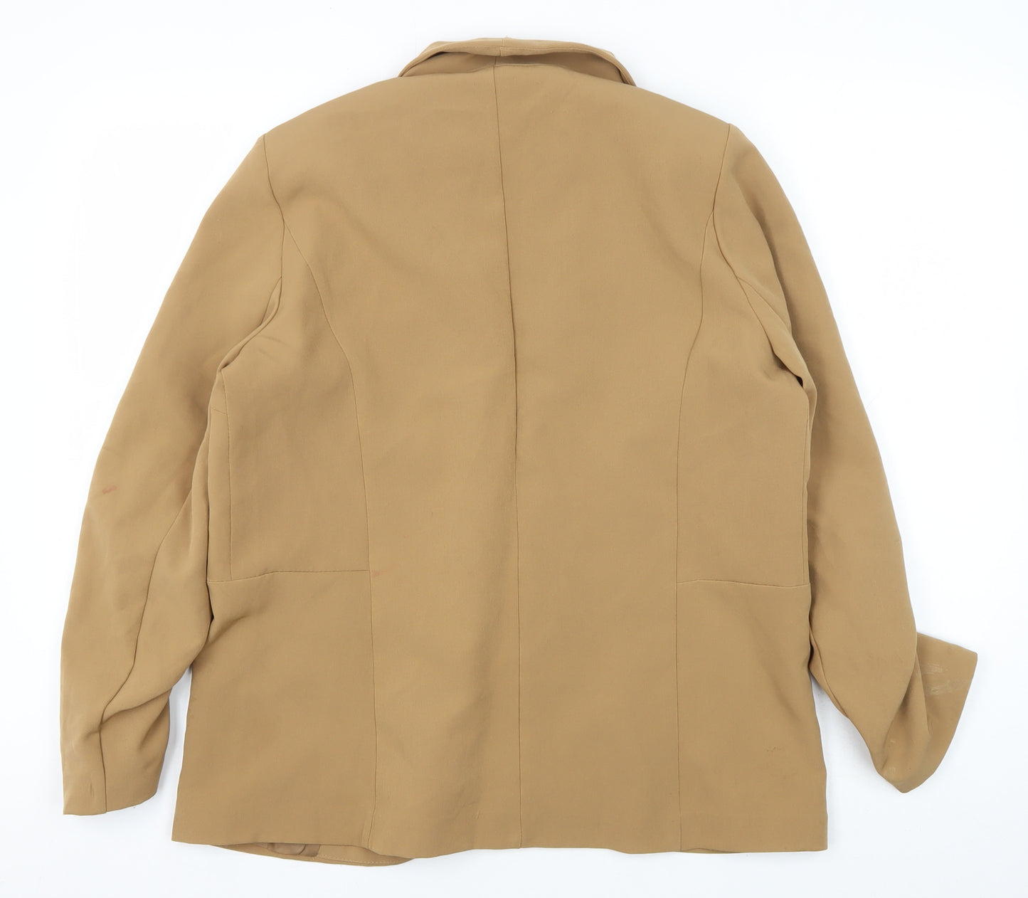 Boohoo Women's Brown Blazer, Size 12, Shawl Lapel