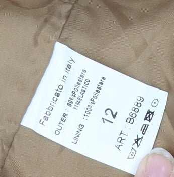 Boohoo Women's Brown Blazer, Size 12, Shawl Lapel