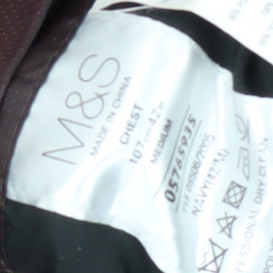 Marks and Spencer Men's Blue Slim Fit Blazer 42R