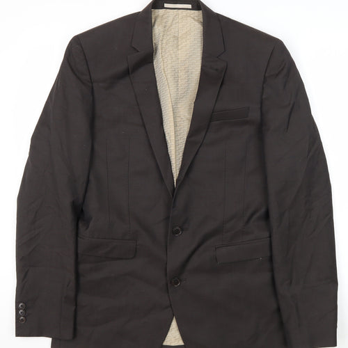 Next Men's Brown Blazer 36 Regular Fit Single Breasted