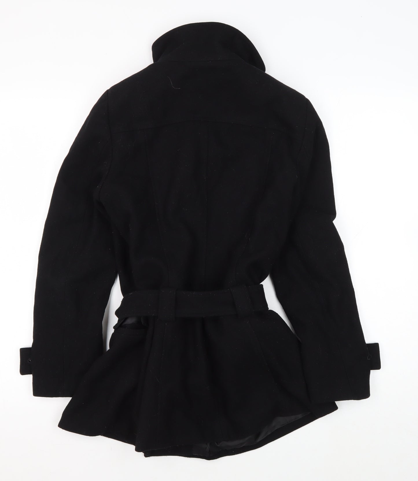 Dorothy Perkins Women's Black Wool Pea Coat Size 8