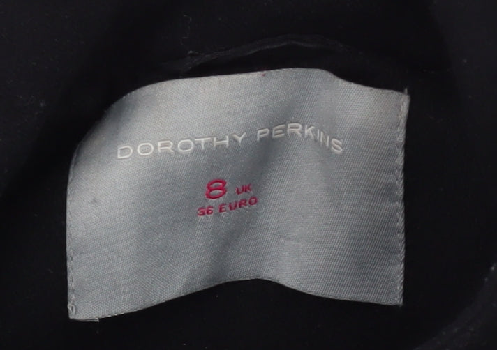 Dorothy Perkins Women's Black Wool Pea Coat Size 8