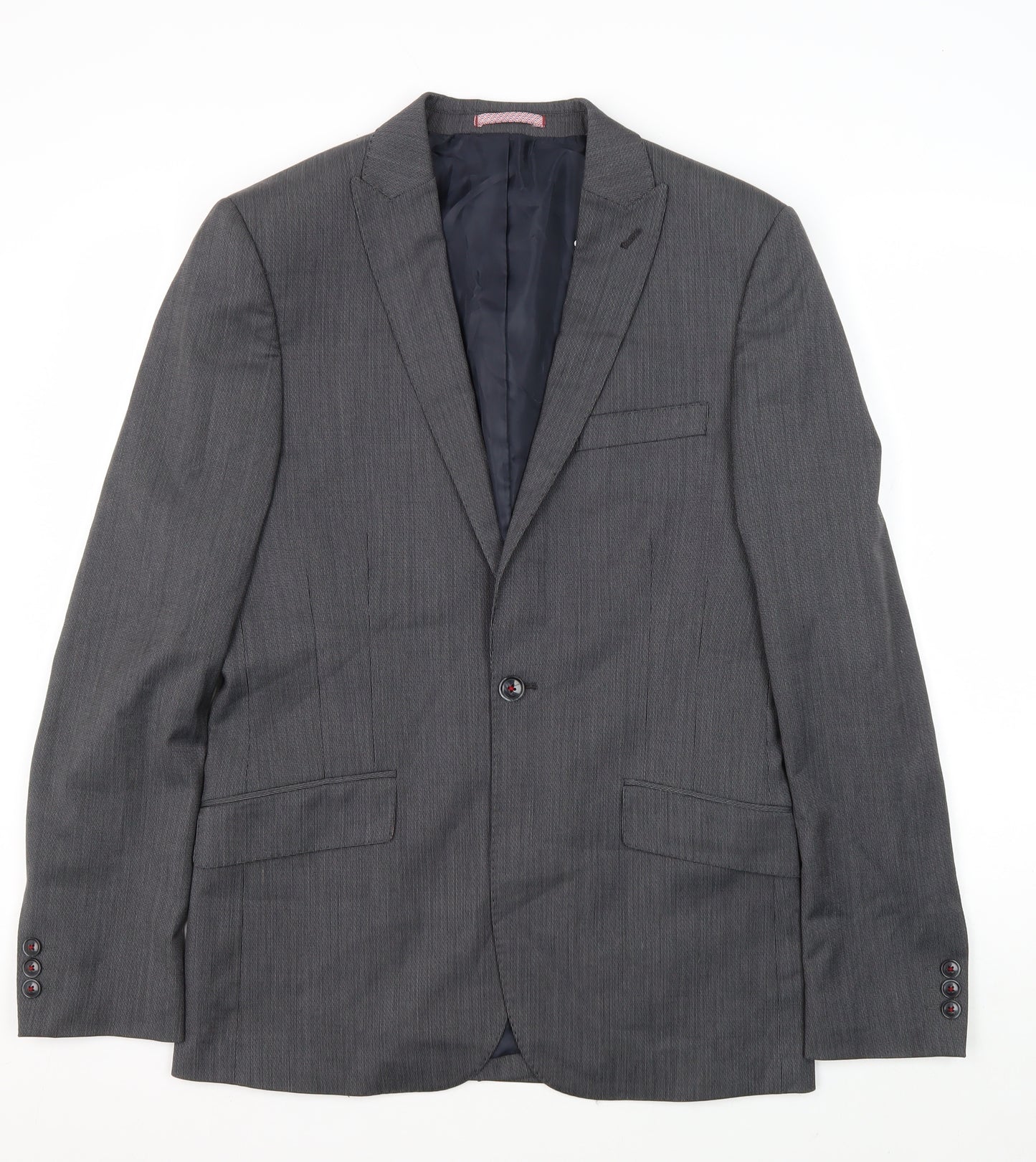 Marks and Spencer Men's Grey Slim Blazer, Size 38R