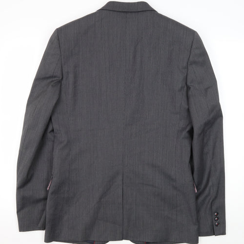 Marks and Spencer Men's Grey Slim Blazer, Size 38R