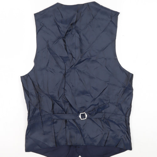 Marks and Spencer Blue 34R Men's Wool Waistcoat