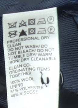 Marks and Spencer Blue 34R Men's Wool Waistcoat