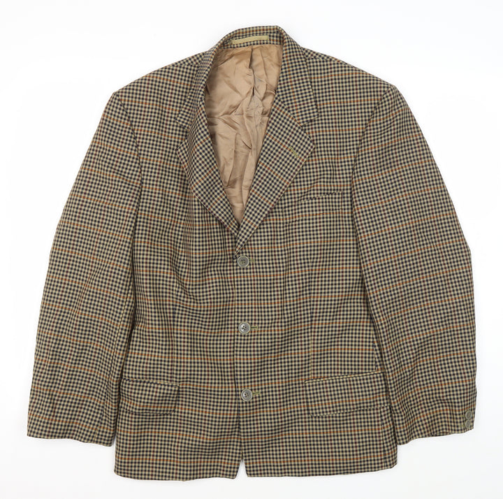 Elit International Men's Multicoloured Check Blazer 38R