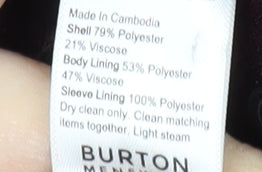 Burton Menswear London Grey Slim Fit Blazer 36S