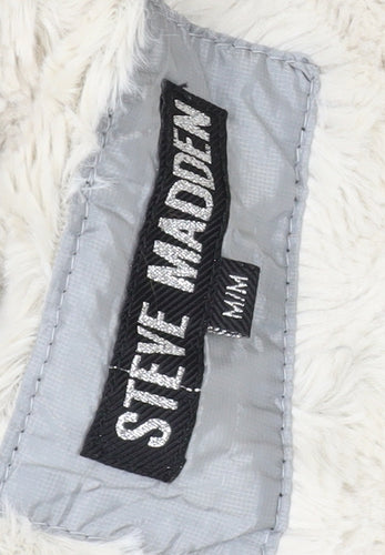 Steve Madden Women's Grey Puffer Jacket M Hooded Zipped