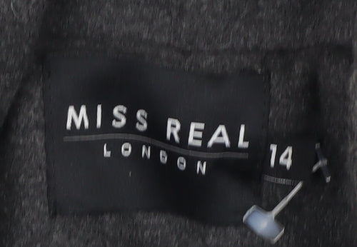Miss Real Women's Black Wool Coat Size 14