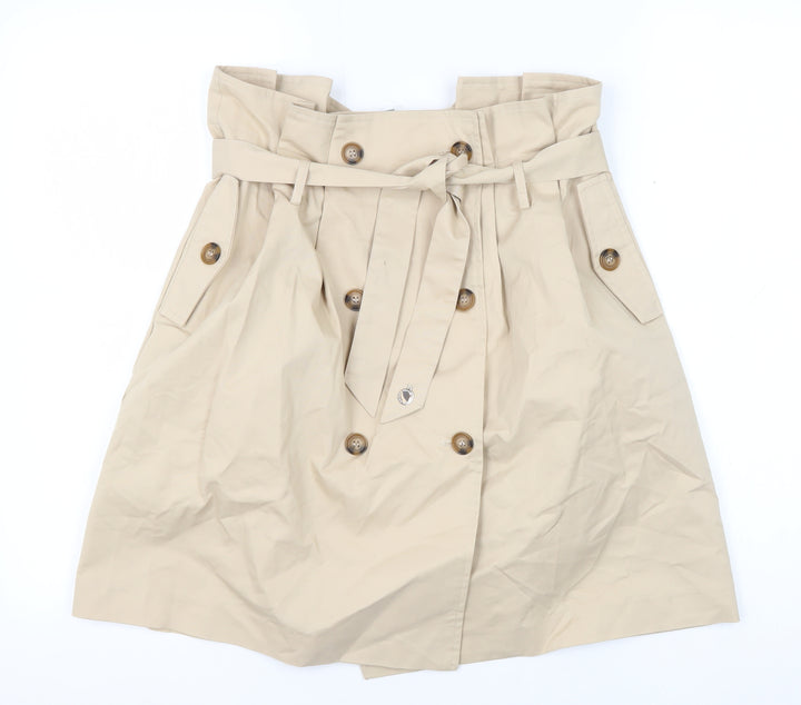 Morgan Women's Beige A-Line Knee Length Skirt Size 10