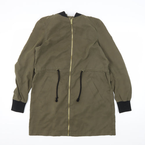 H&M Women's Green Basic Jacket, Size 8, Long Sleeve