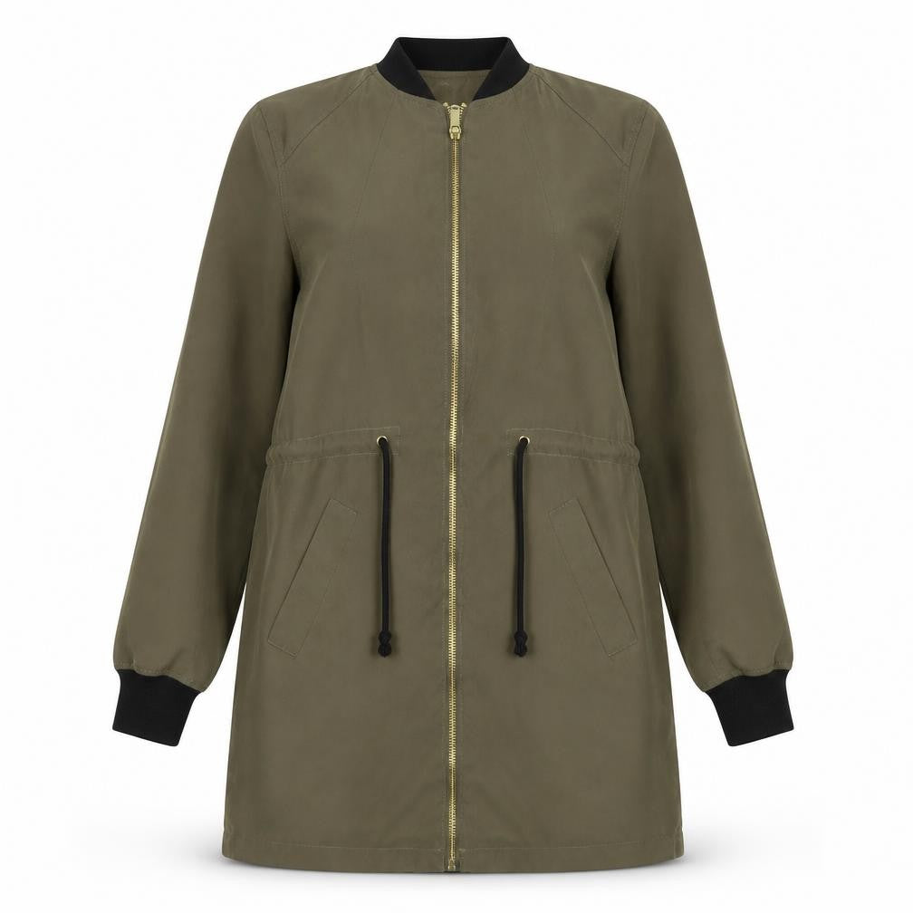 H&M Women's Green Basic Jacket, Size 8, Long Sleeve