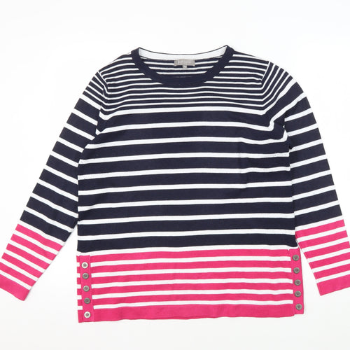First Avenue Women's Multicoloured Striped Pullover - M