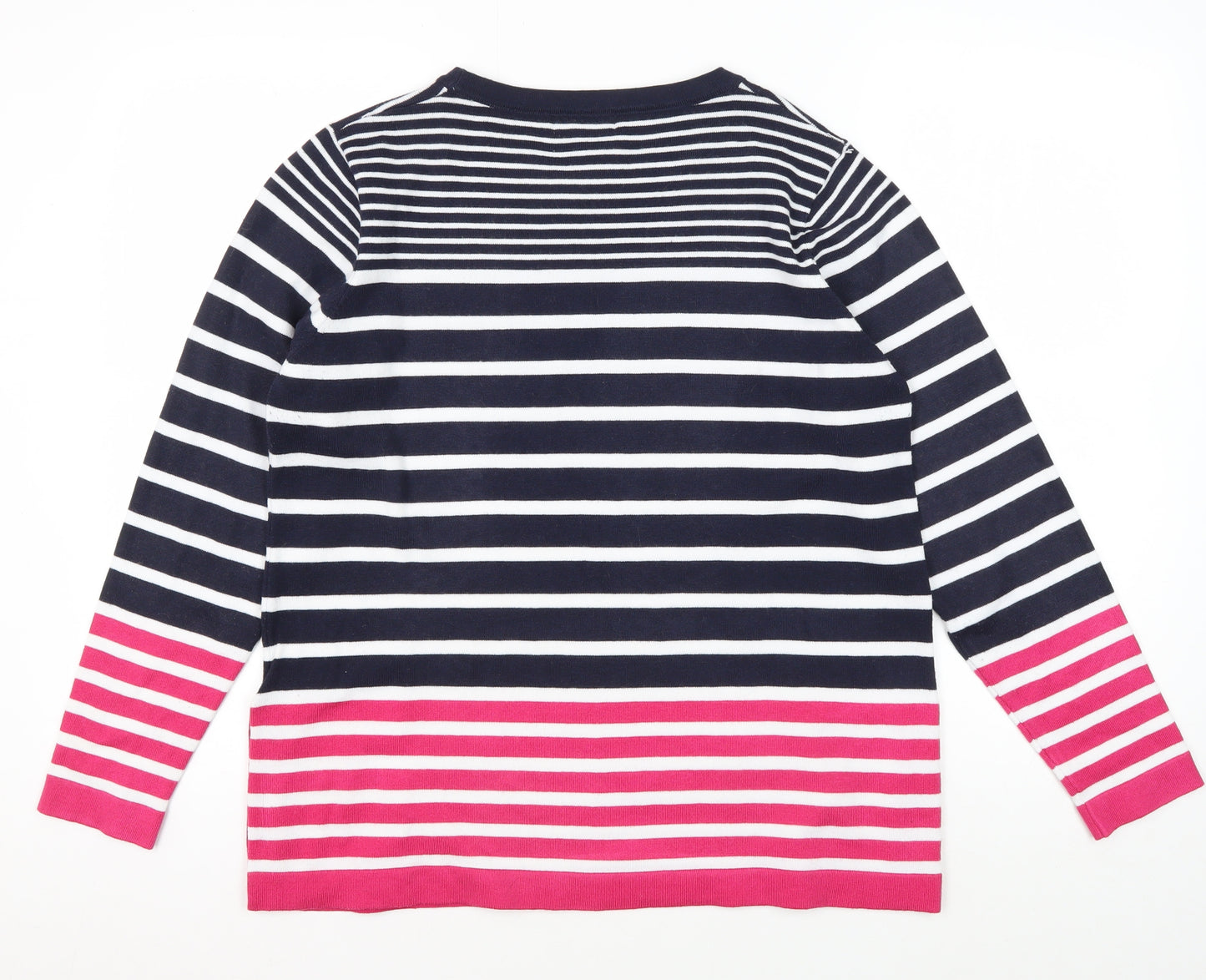 First Avenue Women's Multicoloured Striped Pullover - M