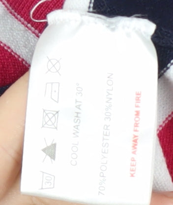 First Avenue Women's Multicoloured Striped Pullover - M