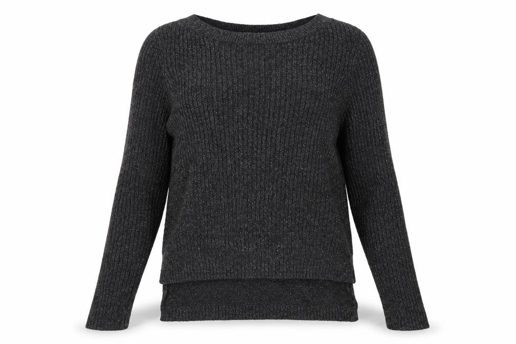 Front view of H&M Women's Grey Knit jumper XS