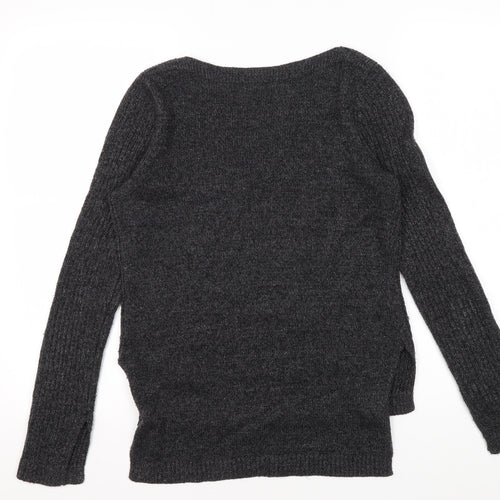 H&M Women's Grey Knit Pullover Jumper XS