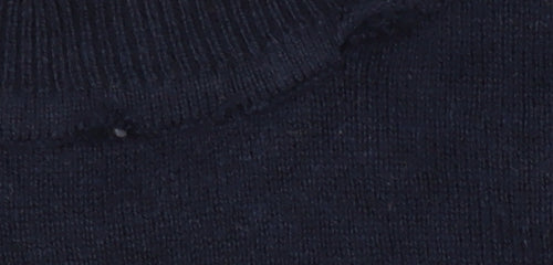 Oasis Women's Blue Crew Neck Striped Jumper - Size L