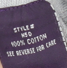 Two Stoned Men's Grey Cotton Cardigan, Size L, Casual V-Neck