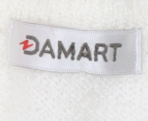 Damart Women's Ivory Floral V-Neck Pullover M