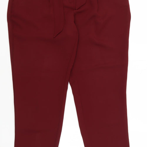 Next Women's Red Trousers Size 10 Polyester