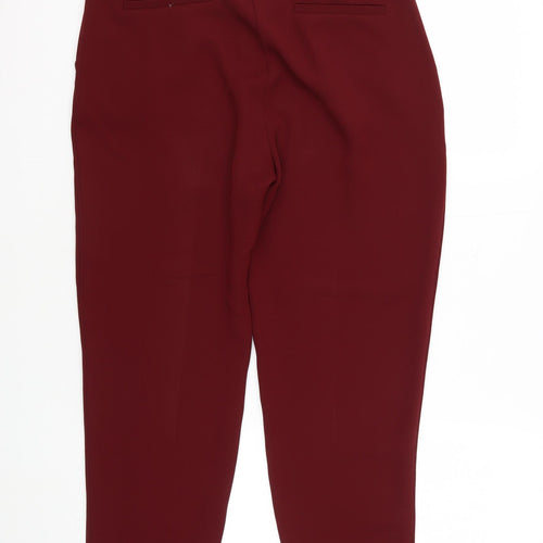 Next Women's Red Trousers Size 10 Polyester