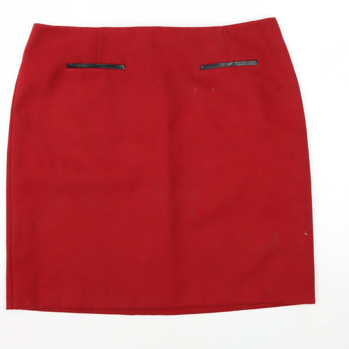 Marks & Spencer Women's Red Pencil Skirt, Size 16