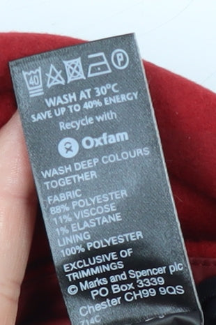 Marks & Spencer Women's Red Pencil Skirt, Size 16