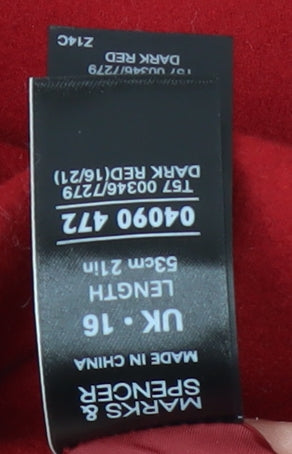 Marks & Spencer Women's Red Pencil Skirt, Size 16