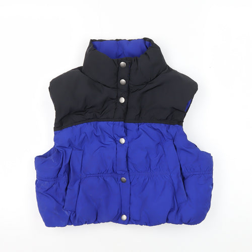 H&M Blue Unisex Waistcoat, Padded, Size M, Casual