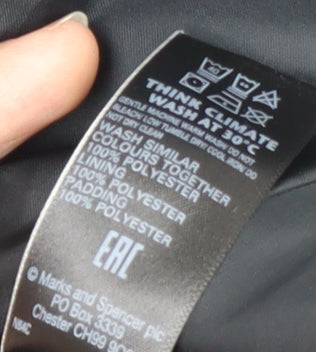 Marks and Spencer Women's Black Puffer Jacket Size 14
